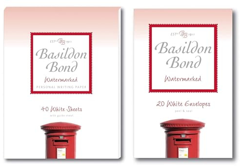 Basildon Bond No.2 Duke Small White Letter Writing Set Includes Pad & Envelopes