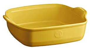 Emile Henry EH902050 Plat à Four Carré, Céramique, Jaune Provence, 28 X 23 X 7,5 cm