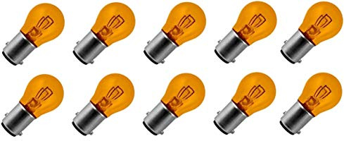 10x AMPOULE 12V 21/5W BAY15D ORANGE CLIGNOTANT MOTO SCOOTER MOBYLETTE AUTO VOITURE
