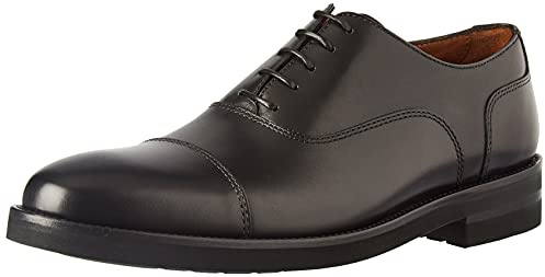 Lottusse L6591 Oxford Puntera Recta, Hombre, Negro, Ebony Negro, 44EU (10)