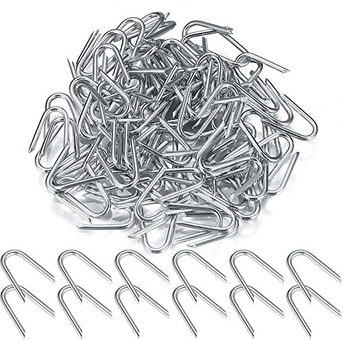 200 Pezzi U Nails, Chiodo per Recinzione a Forma di U, Chiodi per Recinzioni, Graffette per Recinzioni per Unghie, per Fissaggio di Recinzioni, Rete Parasole, Filo di Pollo