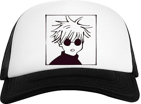 Satoru Gojo Manga Chibi Vit Svart Unisex Baseboll Keps White Black Baseball Cap