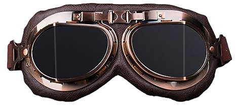 DoHTeck Motorradbrille, Retro Aviator Style Scooter Brille Outdoor Sport Windschutzscheibe winddicht und staubdicht
