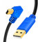 Hanprmeee Right Angle 90 Degree Mini USB Cable, Mini USB Cable USB 2.0 Type A to Mini B Cable Data Charging Cord Compatible for Cell Phones, MP3 Players, Digital Cameras, PDA etc(Blue) (2M)