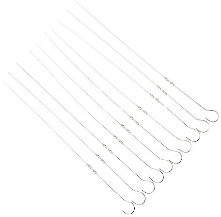 HANABASS Brochettes Ustensiles Cuisine Inox Ensemble de 10 en Acier Inoxydable pour Barbecue Réutilisables sans Trempage pour Grillades en Plein Air