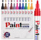 Risiours Paint Fabric Pens Waterproof Permanent Marker Pens 12 Colors, Oil-Based Ink Pen for Rocks Painting, Wood, Plastic, Mugs, DIY Craft