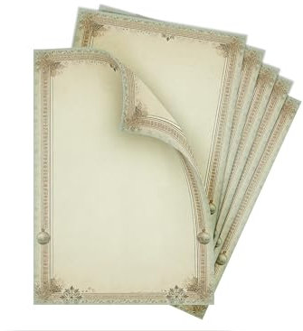 Briefpapier Weihnachten Weihnachtsbriefpapier Weihnachtspapier A4 für Kunden Geschäftspapier für Kundenbriefe (25 Blätter in DIN A4)