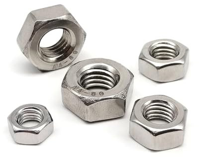 10/25/50/100 Stück Sechskant-Sechskantmutter M1,6 M2 M2,5 M3 M4 M5 M6 M8 DIN934 304 A2-70 Edelstahl(100pcs M1.6 brass)