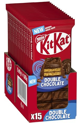 NESTLÉ KIT KAT Tableta de chocolate recubierta de chocolate negro caja de 15 unidades de 99 g