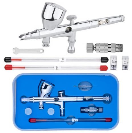 Set per aerografo T180, set di pistola per aerografo, doppia azione, set di tatuaggi ad aria, set di pistola per pittura ad alta precisione, per modellismo, make-up