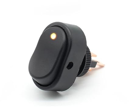 Interruttore a bilanciere 12V 20A per auto, barca, camion, interruttore a levetta illuminato con protezione di sicurezza per aeromobili Pulsante Di Avvio‌(KCD4-0601-Y12V)
