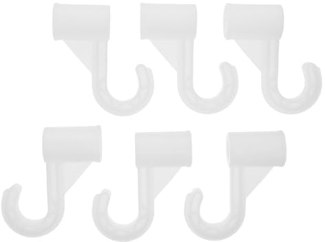 Veemoon Supporti per Asta Armadio 6 Pezzi Ganci Resistenti per Appendere Abiti, Compatibili Bastoni di Vari Materiali, Soluzione Salvaspazio per Camera da Letto e Guardaroba