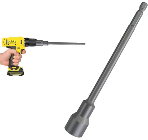 Raheem Magnetic Caravan Leg Winder Drill Attachment Jack | 19mm Socket 150mm Extension Hex Shank Impact Driver Bit for Corner Steady Stand Jack Mobile Home Electric Drill Adapter