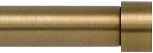 Ivilon Tringle à rideau de fenêtre - Design de style embout de 2,5 cm - 28 à 48 pouces - Couleur or chaud
