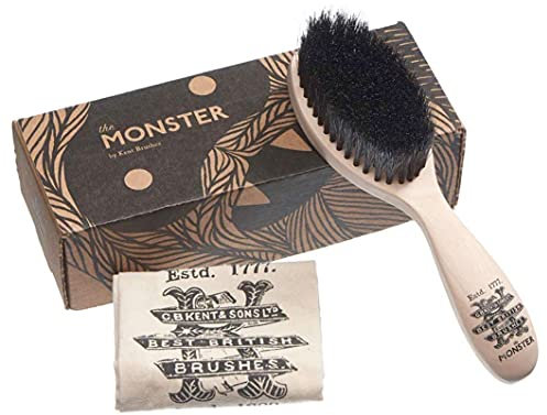 KENT The Monster Bartbürste für Männer mit groben, dichten oder normalen Haaren, Schwarz