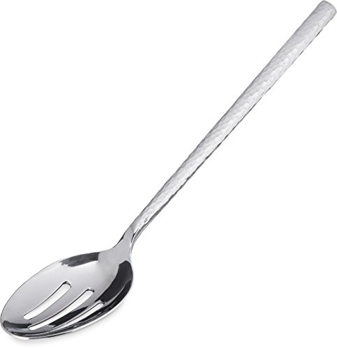 Carlisle FoodService Products 60201 Hammered Stainless Steel Slotted Spoon, 12