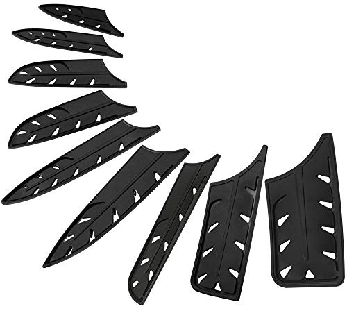 XYJ 9pcs Plastic Knife Covers Sleeves Edge Guard Sheath Blade Protector for Kitchen Chef Knife