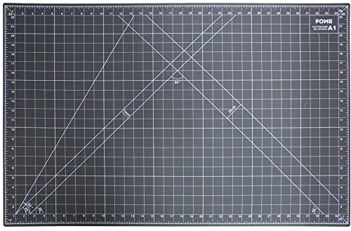 Self-Healing Cutting Mat, JARAGAR A1 Size Cutting Mat 24x36in 5 Layer PVC Construction Double Sided Non-Slip 3mm Thick Professional Gridded Rotary Mat for Cutting, Sewing, Crafts and Cropping Photos