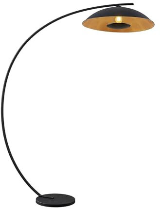 Lámpara de pie 'Emilienne' (Moderno) en Negro hecho de Metal e.o. para Salón & Comedor (1 llama, E27) de Lindby | lámpara de arco, lámpara de pie