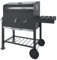 Bricozone Barbecue a Carbonella BBQ con Coperchio Termometro Ripiano Laterale Ruote 106 x 46 x 114 cm