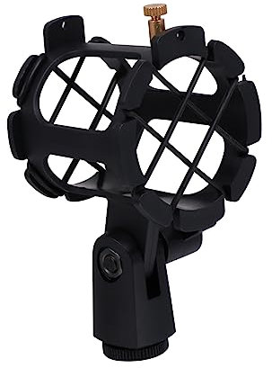 SUPVOX Support Antichoc Pour Microphone - Suspension Antivibration Réglable Avec Base Compatible Bras Micro Accessoire Portable Pour Enregistrement Podcast Vlog