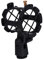 SUPVOX Support Antichoc Pour Microphone - Pince De Montage RéGlable En Plastique Noir, Suspension Antivibration Pour Microphone à Condensateur, Accessoire De Bureau Pour Et Podcast