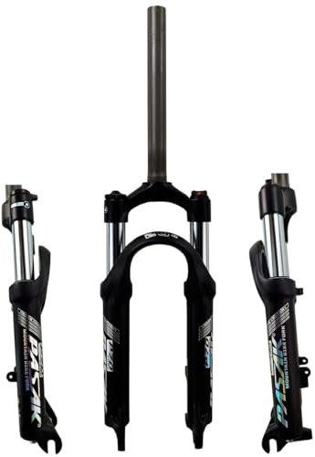 20 Zoll Mountain Front Gabel Mountainbike Vordere Gabel Fahrrad Federgabel Mechanische Verriegelung 100×10mm QR Federweg 85mm Fahrradgabel Federung 1-1/8 Gerades Rohr ( Color : Black Matte , Size : 2