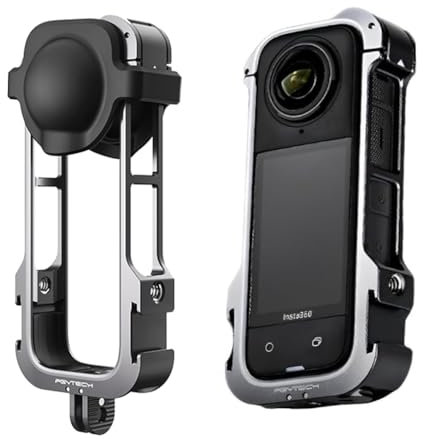 Schutzhülle mit Objektivkappe für Insta360 X4, Aluminium Kameragehäuse Rundum Schutzhülle Kratzfest Anti-Schmutz Cage Halterung für Insta360 X4 Action Kamera Zubehör