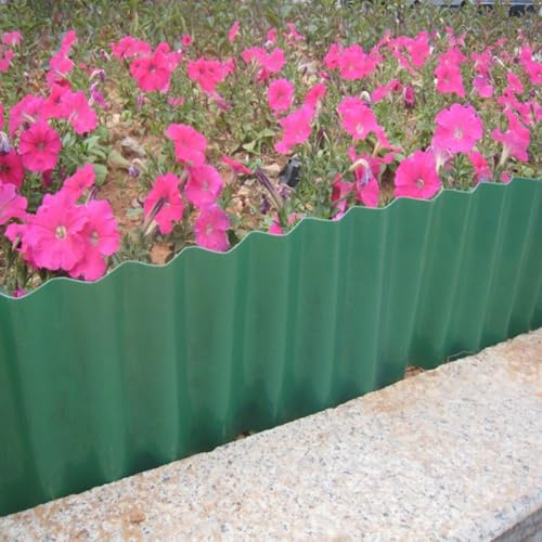 Bordure de pelouse verte - Rouleau flexible - Clôture de jardin - Décoration de jardin - Pour bricolage, aménagement paysager extérieur, pelouses, parterres de fleurs, allée (40 cm)