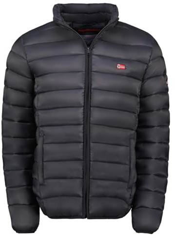 Geographical Norway Amigolor Men Basic - Doudoune Chaude Matelassee Homme Automne Hiver - Veste Manteau Chaud - Blouson Coupe Vent Manches Longues Rembourrage - Hommes