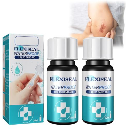 Lot de 2 bandages liquides en gel imperméable, respirant et à séchage rapide, colle imperméable pour la peau pour coupures et éraflures, parfait pour le soin des plaies et le blanchiment
