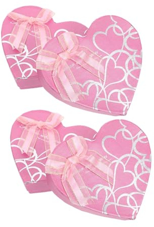 PACKOVE 4stücke Teiliges Herzförmige Aufbewahrungsboxen Für Schokolade Süßigkeiten Und Romantische Geschenkverpackungen Für Valentinstag Und Muttertag Langlebig Und