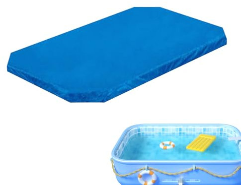 195x145x20cm Cubierta De Piscina Rectangular - Anti-UV Cubierta Para Piscina, Manta De Película Para Piscina De Verano Para Piscina Con Marco Rectangular, Cubierta Antipolvo Para Piscina Al Aire Libre