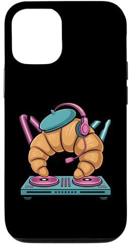 Croissant Dj Avec Casque Et Platines Coque pour iPhone 12/12 Pro
