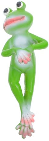 iplusmile Statuetta Di Rana in Resina Ornamento Decorativo Da Giardino Statua Di Rana Per Vasi Di Fiori e Balconi Scultura in Miniatura Per Arredamento Esterno e Interno