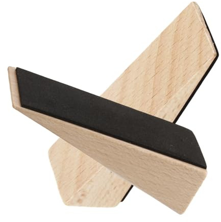 2 Pack Wooden Door Stopper Non-Slip Door Stop Indoors Doors Wedge for Floor | Heavy Duty Doorstop Base with Rubber Multifunctional Wood Wedge Holder for All Types of Surfaces Home Office Kitchen Use