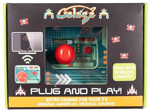 Fizz Creations Galaga Plug & Play TV Game - Retro Games Console