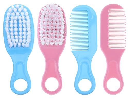 ULDIGI 2 Set Babymassageborste Hårborste För Hårborste Småbarn Babyborste Och Kit För Nyfödda Spädbarn Hårkam Borste Spädbarn Pp