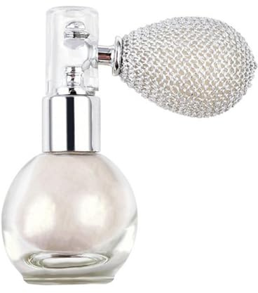 BOKIOESDE Spray illuminante naturale lucido da donna Flash, glitterato, scintillante e lucido, trucco senza sforzo Beauty And Elegance, spray illuminante in, Bianco perla, 7.5x6.9x3.9 cm