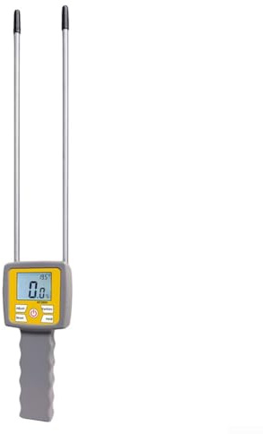 Misuratore di umidità digitale con sensore a doppia sonda, portata 0-80% per erba, fieno, paglia, foraggio e crusca, rilevatore di umidità portatile con display retroilluminato