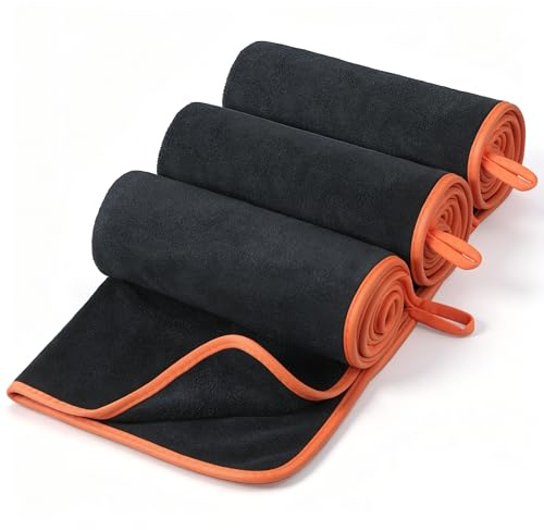 Starvortex 3 Stück Fitness Handtuch Set aus Mikrofaser, 40 × 80 cm | 400 g/m² Mikrofaser Handtuch, Schnelltrocknend & Hautfreundlich, Sporthandtuch für Yoga, Reisen, Laufen, Fitness und Camping
