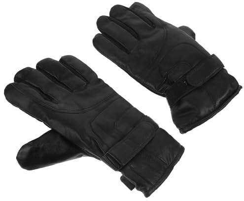 GALPADA 12v Waterproof Heating Gloves for Men with Pu Material and Conductive Touchscreen Fingers, Thermal Warm Winter Gloves Suitable for Outdoor Activities