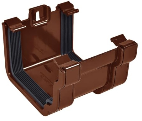 Kayflow Ogee 120mm Gutter Union - Brown