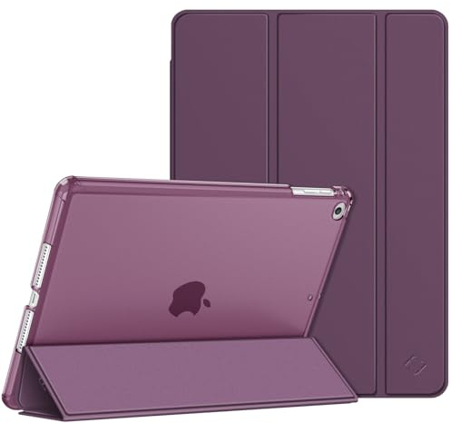Fintie Hülle für iPad Air 2 (2014) / iPad Air 1 (2013), Lila | Ultradünne Superleicht Schutzhülle, Transparenter Rückseite Abdeckung, Auto Schlaf/Wach Funktion