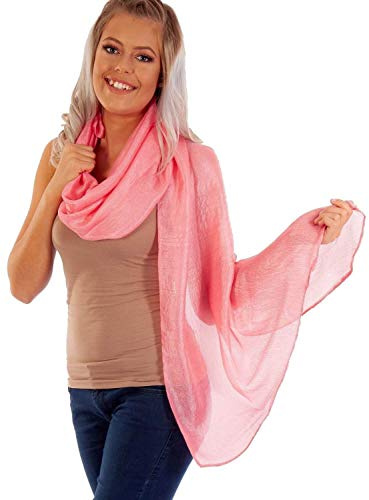 DOLCE ABBRACCIO PPIMA DONNA Damen Schal & Stola Seidenoptik 190 × 85 cm | Edle Seidenoptik mit feiner Leinenstruktur | weich fließendes Material | Eleganter Schal & festliche Stola | 100% Polyester