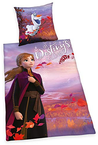 Herding Disney's Die Eiskönigin 2 Bettwäsche- Set, Baumwolle, violett, 135 x 200 cm