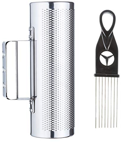EASTROCK 124 Acero Inoxidable Güiros, Instrumento de Percusión Herramienta | con Raspador, Acompañamiento de Banda Profesional Instrumento de Guiro, para Principiantes y Adultos