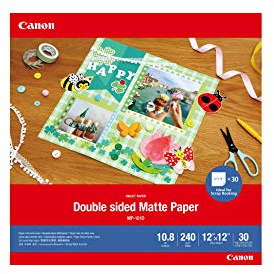 Canon 30,5 x 30,5 cm MP-101D Doppelseitiges Matt-Fotopapier / 30 Blatt - Perfekt für Scrapbooking