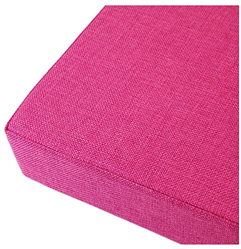 Verdicken Schwamm Gepolstert Bank Kissen Gartenbankauflage Bankauflage Bankkissen Sitzkissen und Rückenkissen Polsterauflage Sitzpolster Gartenpolster Palettenkissen -Rose red 200x40x5cm(79x16x2in)