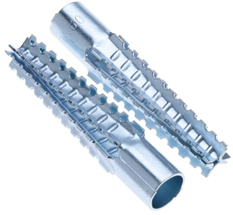 Universal Metal Anchor 8 mm x 60 mm Zinc Plated for Cellular Concrete Expanded Clay Block Utilised as Expansion Element Combined with Screw-in Expansion pin KMG Screw-in Hooks Pack of 10 pcs